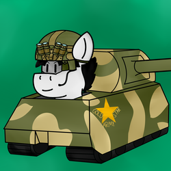 Size: 2500x2500 | Tagged: safe, artist:heartpallete, oc, oc only, pony, high res, maus, smolpone, solo, tank (vehicle)