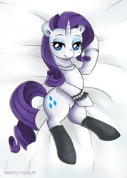 Size: 600x844 | Tagged: safe, artist:piripaints, rarity, pony, g4, black socks, body pillow, body pillow design, bracelet, clothes, female, jewelry, pearl necklace, smiling, socks, solo