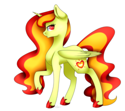 Size: 3000x2665 | Tagged: safe, artist:ohhoneybee, oc, oc only, oc:firespirit, alicorn, pony, alicorn oc, high res, simple background, solo, transparent background