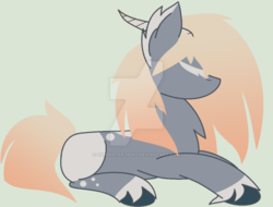 Size: 800x608 | Tagged: safe, artist:superstar-hero, oc, oc only, adoptable, eyes closed, prone, simple background, solo, unshorn fetlocks, watermark