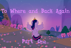 Size: 1095x730 | Tagged: safe, artist:5h3113y, twilight sparkle, alicorn, pony, g4, fake, female, mare, rear view, solo, spread wings, sunset, twilight sparkle (alicorn), wings