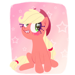 Size: 1024x1024 | Tagged: safe, artist:cosmicponye, applejack, g4, cute, female, solo