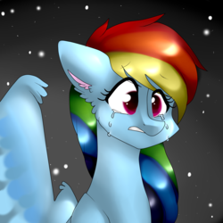 Size: 2000x2000 | Tagged: safe, artist:oniiponii, rainbow dash, pony, g4, crying, female, high res, solo