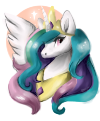 Size: 993x1200 | Tagged: safe, artist:belovedfoxx, princess celestia, alicorn, pony, g4, abstract background, bust, cute, cutelestia, female, mare, portrait, solo