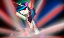 Size: 1250x750 | Tagged: safe, artist:zombiecupcake101, dj pon-3, vinyl scratch, pony, g4, female, solo