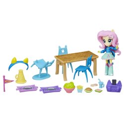 Size: 1500x1500 | Tagged: safe, fluttershy, equestria girls, g4, boots, cheerleader, clothes, doll, dress, equestria girls minis, hasbro, irl, photo, picture, shipping, skirt, socks, toy