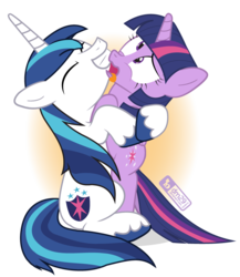 Size: 780x900 | Tagged: safe, artist:dm29, shining armor, twilight sparkle, alicorn, pony, g4, brother and sister, derp, duo, female, hug, male, siblings, tongue out, twilight sparkle (alicorn)