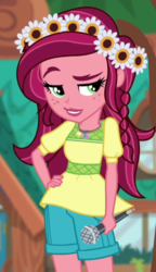 Size: 337x586 | Tagged: safe, screencap, gloriosa daisy, equestria girls, g4, my little pony equestria girls: legend of everfree, cropped, female, geode of fauna, geode of shielding, geode of sugar bombs, geode of super speed, geode of super strength, magical geodes, solo