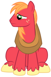 Size: 7000x10600 | Tagged: safe, artist:tardifice, big macintosh, earth pony, pony, g4, hearthbreakers, absurd resolution, male, photoshop, simple background, sitting, solo, stallion, transparent background, vector