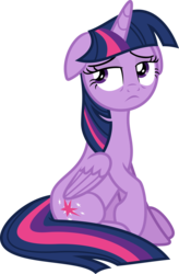 Size: 3924x5999 | Tagged: safe, artist:korsoo, twilight sparkle, alicorn, pony, stranger than fan fiction, .svg available, absurd resolution, female, floppy ears, folded wings, inkscape, mare, raised hoof, simple background, sitting, solo, tired, transparent background, twilight sparkle (alicorn), vector