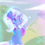 Size: 1600x1600 | Tagged: safe, artist:wallywind, trixie, pony, unicorn, g4, alicorn amulet, bipedal, crying, cute, diatrixes, female, hairpin, horn, sad, solo