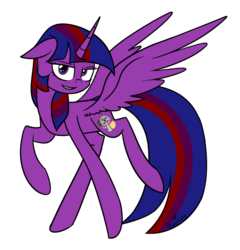 Size: 1024x1067 | Tagged: safe, artist:despotshy, twilight sparkle, alicorn, pony, g4, alternate cutie mark, female, simple background, solo, transparent background, twilight sparkle (alicorn)