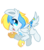 Size: 275x310 | Tagged: safe, artist:picklesquidly, oc, oc only, oc:cirrus sky, hippogriff, original species, 1222100, male, smiling, solo, talons