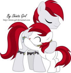 Size: 1024x1058 | Tagged: safe, artist:shinta-girl, oc, oc only, oc:billy hooves, oc:joshua, commission, couple, duo, hug