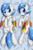 Size: 500x750 | Tagged: safe, artist:10art1, oc, oc only, oc:google chrome, pegasus, pony, ask-googlechrome, body pillow, body pillow design, browser ponies, butt, featureless crotch, looking at you, lying down, plot, prone, solo, sploot