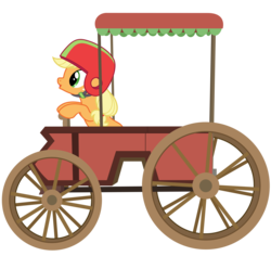 Size: 7200x6800 | Tagged: safe, artist:reginault, applejack, earth pony, pony, g4, the cart before the ponies, .svg available, absurd resolution, cart, female, simple background, solo, transparent background, vector