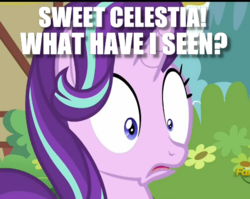 Size: 512x408 | Tagged: safe, starlight glimmer, g4, no second prances, disgusted, image macro, meme, reaction image, shocked