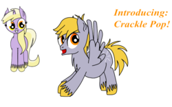 Size: 640x399 | Tagged: safe, artist:dinkyuniverse, crackle pop, dinky hooves, g4, the cart before the ponies, brother and sister, colored hooves