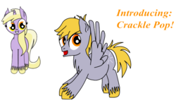 Size: 640x399 | Tagged: safe, artist:dinkyuniverse, crackle pop, dinky hooves, g4, my little pony: friendship is magic, the cart before the ponies, brother and sister, colored hooves