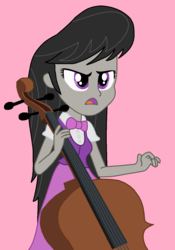 Size: 964x1376 | Tagged: safe, artist:trainman3985, octavia melody, equestria girls, g4, cello, female, musical instrument, simple background, solo