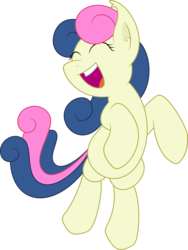 Size: 7504x10000 | Tagged: safe, artist:jorobro, artist:trildar, bon bon, sweetie drops, earth pony, pony, g4, absurd resolution, adorabon, bipedal, cute, eyes closed, female, open mouth, simple background, solo, transparent background, vector