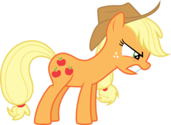 Size: 10000x7326 | Tagged: safe, artist:trildar, applejack, bats!, g4, absurd resolution, angry, female, simple background, solo, transparent background, vector