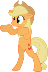 Size: 4029x6046 | Tagged: safe, artist:maximillianveers, applejack, earth pony, pony, g4, look before you sleep, absurd resolution, bipedal, boo, female, simple background, solo, spooky, transparent background, vector
