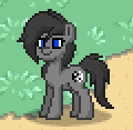 Size: 120x117 | Tagged: safe, oc, oc only, oc:kenos, pony, pony town, solo, yang, yin, yin-yang