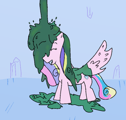 Size: 576x546 | Tagged: safe, artist:zero, princess cadance, g4, female, slime, solo