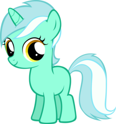 Size: 2895x3096 | Tagged: safe, artist:moongazeponies, lyra heartstrings, pony, unicorn, g4, blank flank, female, filly, high res, simple background, smiling, solo, transparent background, vector, younger