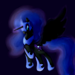 Size: 1000x1000 | Tagged: safe, artist:xw3r3w0lfx, nightmare moon, g4, female, solo