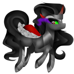 Size: 2000x2000 | Tagged: safe, artist:oniiponii, king sombra, pony, g4, high res, queen umbra, rule 63, solo