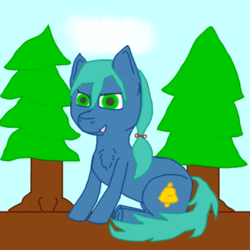 Size: 512x512 | Tagged: safe, artist:planetkiller, derpibooru exclusive, oc, oc only, oc:adora belle, earth pony, pony, chest fluff, simple background, solo