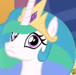 Size: 339x331 | Tagged: safe, princess celestia, 28 pranks later, g4, season 6, cropped, female, solo, wide eyes