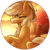 Size: 1024x1024 | Tagged: safe, artist:athenavolantis, applejack, g4, apple, female, food, one eye closed, solo, sunset, wink