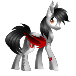 Size: 3000x3000 | Tagged: safe, artist:scarlet-spectrum, oc, oc only, oc:scarlet spectrum, bat pony, mew, pony, avatar the last airbender, high res, pokémon, simple background, solo, tattoo, transparent background