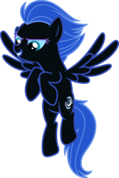 Size: 1024x1532 | Tagged: safe, artist:blah23z, night glider, nightmare moon, pegasus, pony, g4, female, recolor, show accurate, solo