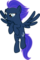 Size: 1024x1532 | Tagged: safe, artist:blah23z, night glider, princess luna, pegasus, pony, g4, female, recolor, show accurate, solo