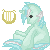 Size: 50x50 | Tagged: safe, artist:rppirate, lyra heartstrings, pony, unicorn, g4, female, lyre, pixel art, simple background, solo, transparent background, true res pixel art