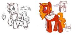 Size: 700x320 | Tagged: safe, artist:amy mebberson, firebrand, pony, unicorn, g4, my little pony: tails of equestria, braid, concept art, cute, female, hood, mare, rpg, saddle bag