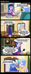 Size: 1288x3000 | Tagged: safe, artist:bredgroup, princess celestia, principal celestia, twilight sparkle, comic:eg rpg, equestria girls, g4, celestia's office, comic, minesweeper, screencap comic, twilight sparkle (alicorn)