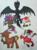 Size: 753x1021 | Tagged: safe, artist:gothamscarecrow, demon pony, robot, cowboy, fanart, kung fu, live a live, ninja, ponified, sundown kid, video game crossover