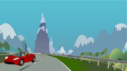 Size: 10000x5625 | Tagged: safe, artist:oceanrailroader, queen chrysalis, human, g4, absurd resolution, car, modern age, road, tesla roadster