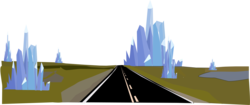 Size: 1624x683 | Tagged: safe, artist:oceanrailroader, background, crystal, crystal empire, no pony, road, simple background, transparent background, vector