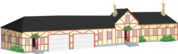 Size: 3640x1114 | Tagged: safe, artist:oceanrailroader, building, garage, house, modernized, no pony, ponyville, simple background, transparent background, vector