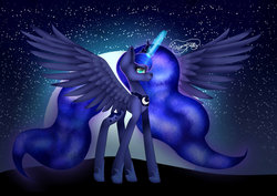 Size: 1280x905 | Tagged: safe, artist:blazingandonyx, princess luna, g4, female, solo