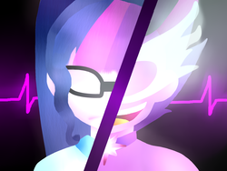 Size: 1600x1200 | Tagged: safe, artist:zsephdeph, sci-twi, twilight sparkle, equestria girls, g4, my little pony equestria girls: legend of everfree, duality, female, glasses, midnight sparkle