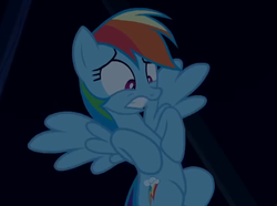Size: 488x363 | Tagged: safe, screencap, rainbow dash, pony, 28 pranks later, g4, female, flying, mare, solo