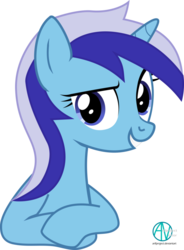Size: 767x1041 | Tagged: safe, artist:arifproject, minuette, pony, g4, cute, female, looking at you, simple background, smiling, solo, transparent background, vector
