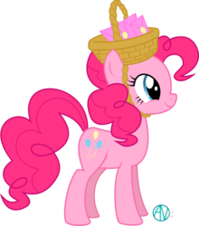Size: 1024x1161 | Tagged: safe, artist:arifproject, pinkie pie, earth pony, pony, g4, party of one, cute, female, hat, letter, simple background, solo, transparent background, vector